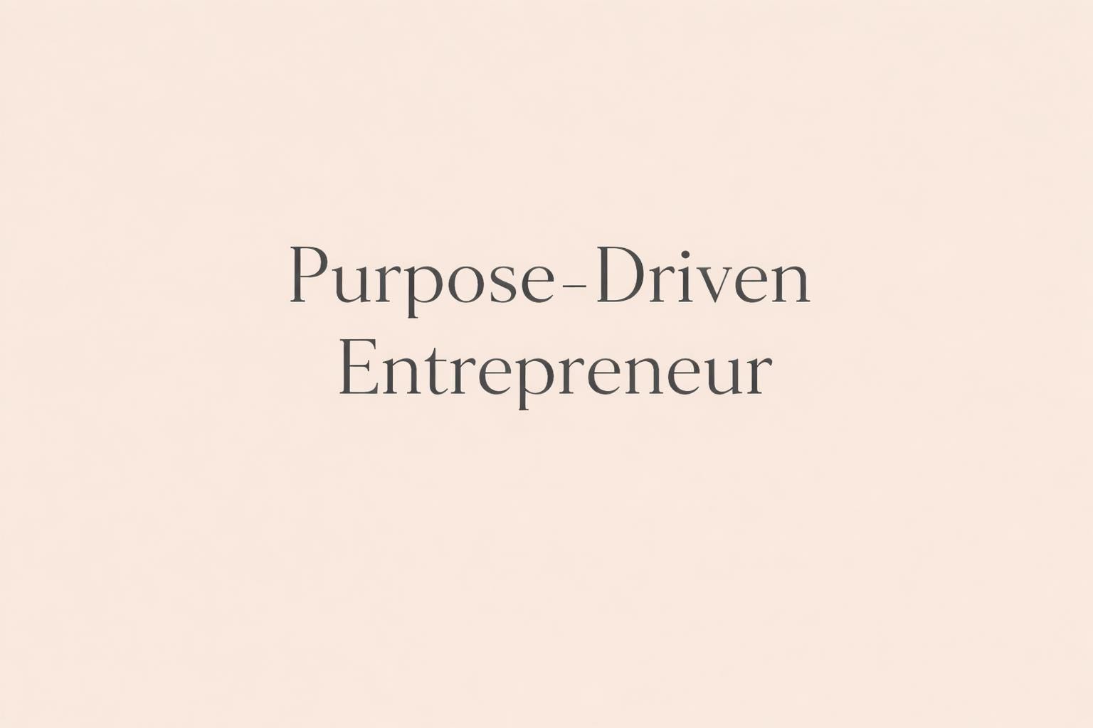 Purpose-Driven Reflection Workbook